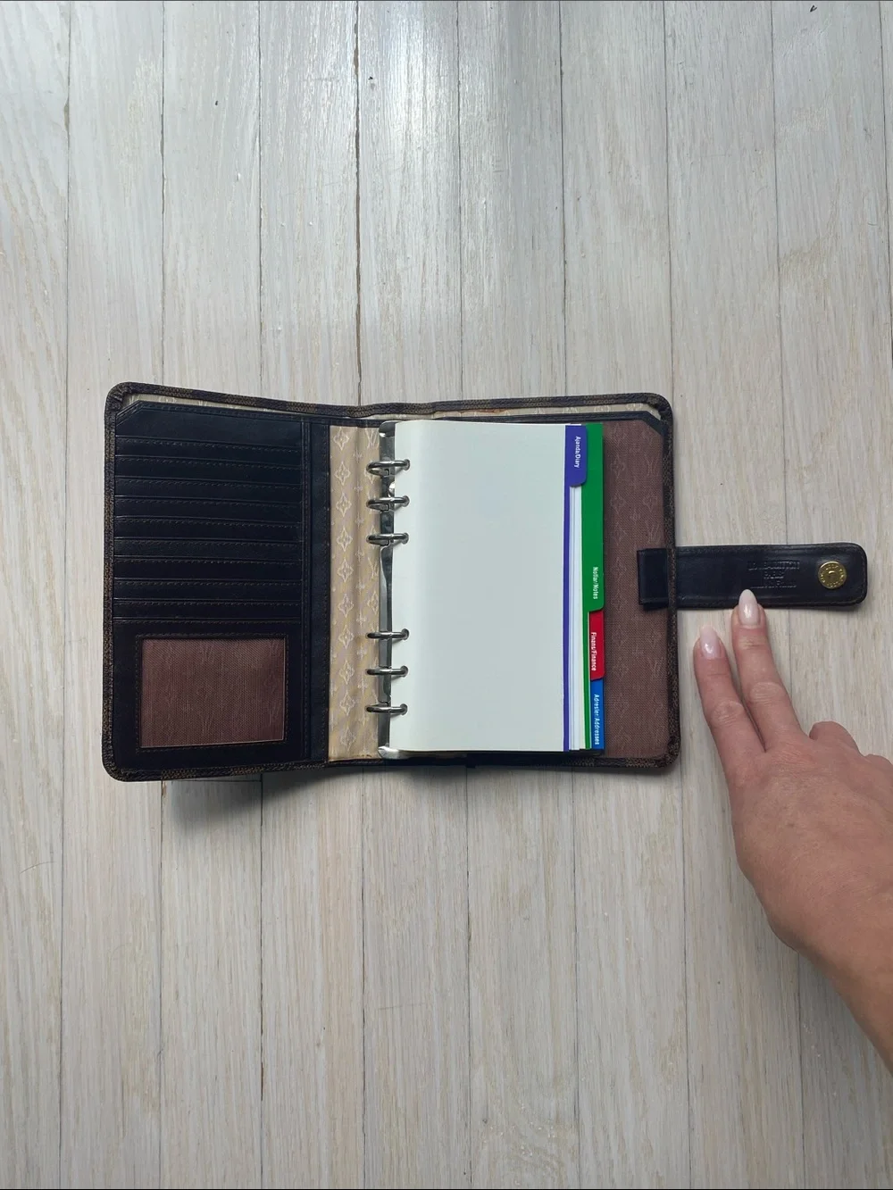 Never Used LV Brown Damier Ebene Checkered Passport/Agenda Wallet